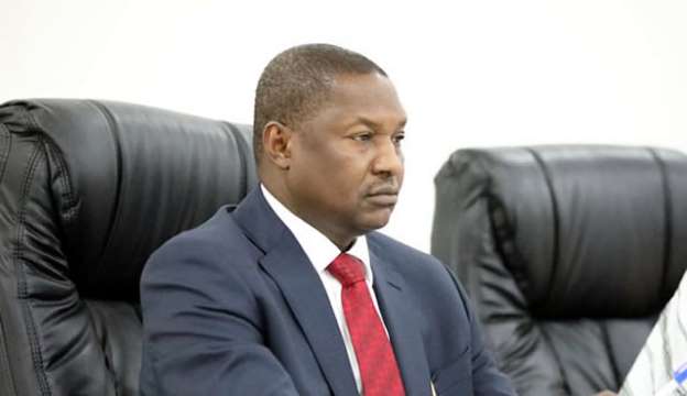 Abubakar Malami wearing a suit and tie